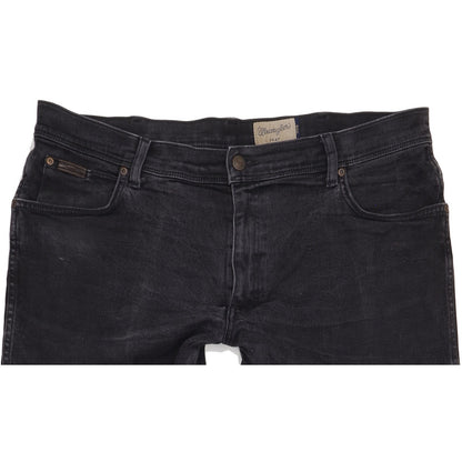 Wrangler Texas Men Black Straight Regular Stretch Jeans W40 L34