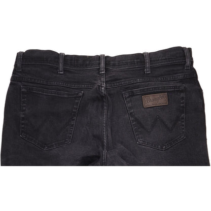 Wrangler Texas Men Black Straight Regular Stretch Jeans W40 L34