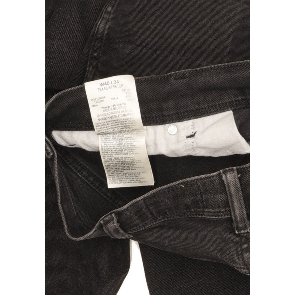 Wrangler Texas Men Black Straight Regular Stretch Jeans W40 L34