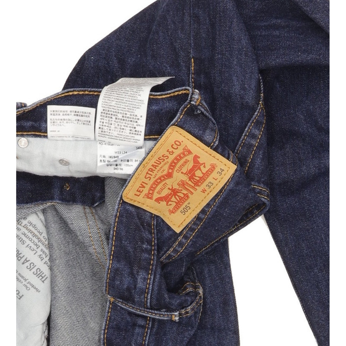 Levi's 505 Men Blue Straight Regular Jeans W33 L33