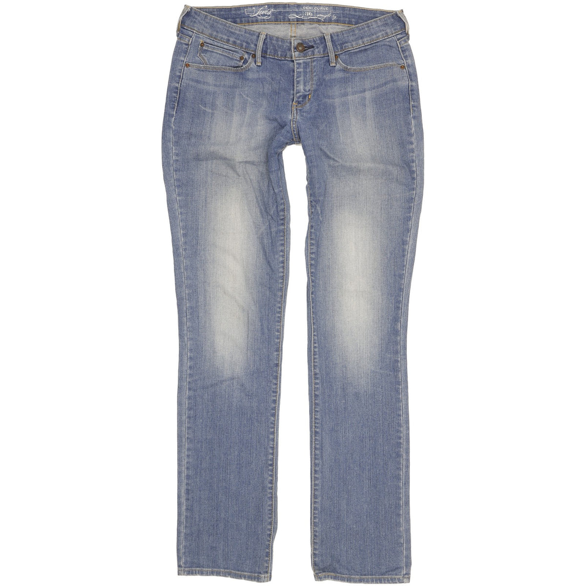 Levi's Demi Curve Women Blue Straight Slim Stretch Jeans W30 L34
