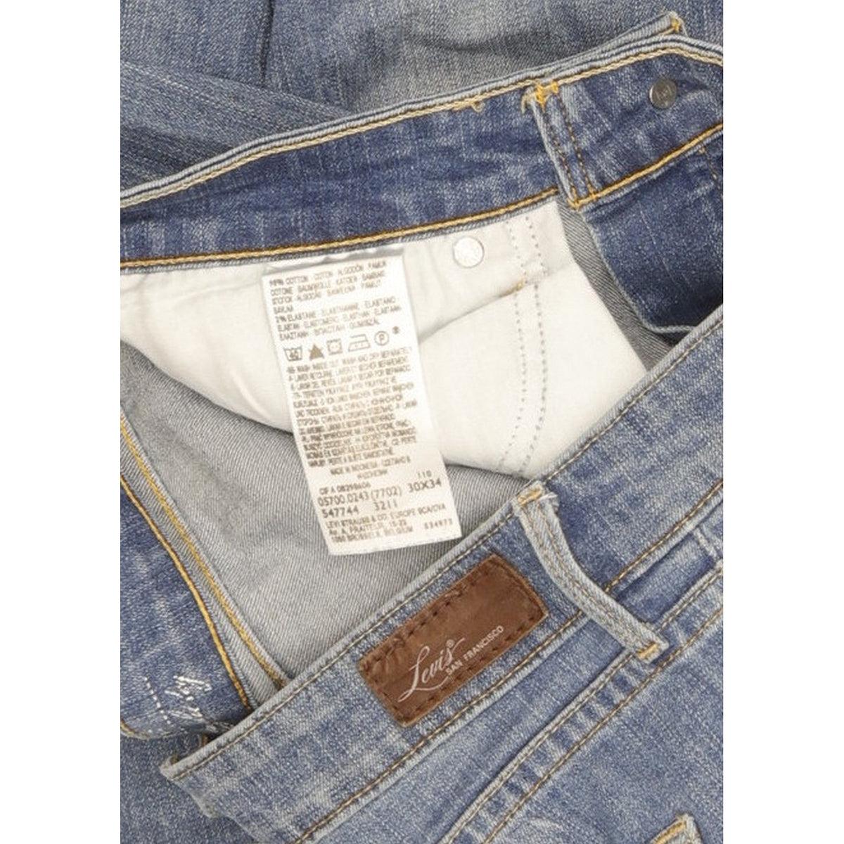 Levi's Demi Curve Women Blue Straight Slim Stretch Jeans W30 L34
