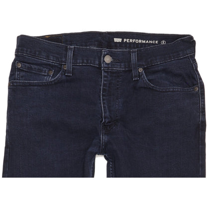 Levi's 512 Men Navy Tapered Slim Stretch Jeans W32 L33