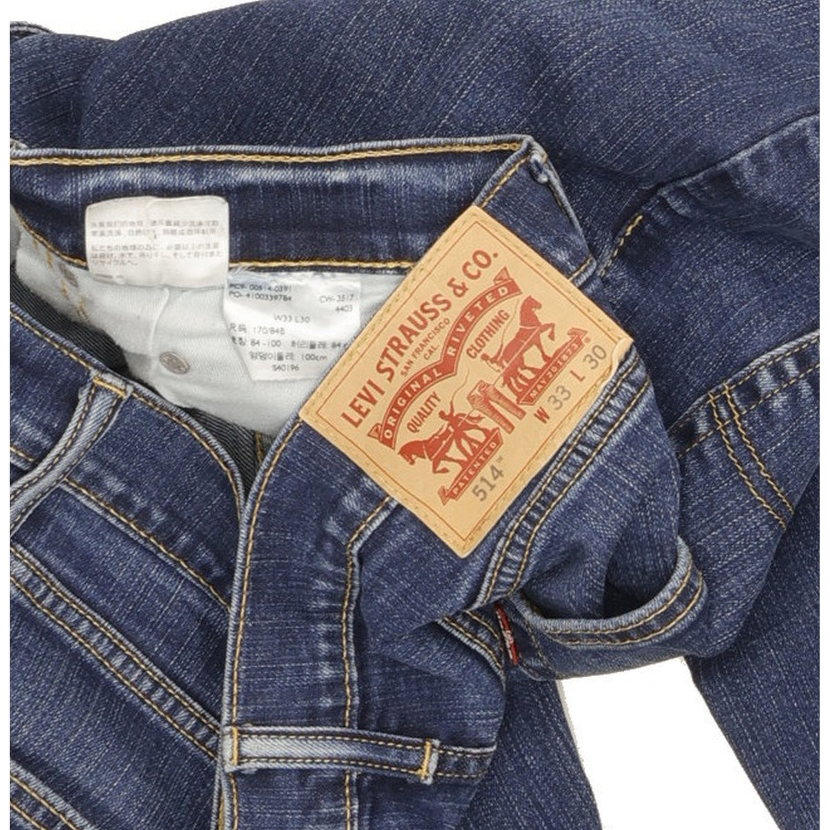 Levi's 514 Men Blue Straight Slim Stretch Jeans W33 L29