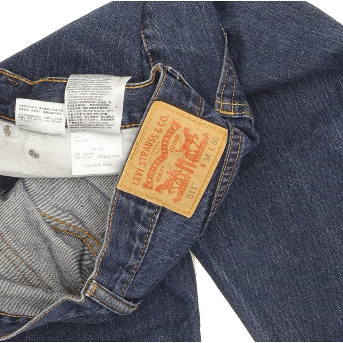 Levi's 511 Men Blue Straight Slim Jeans W34 L29