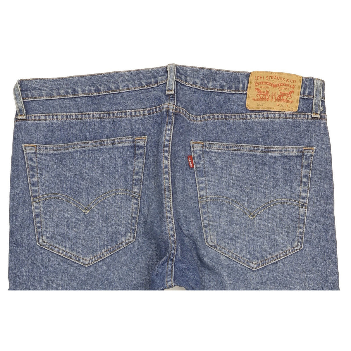 Levi's 502 Men Blue Tapered Regular Stretch Jeans W36 L29