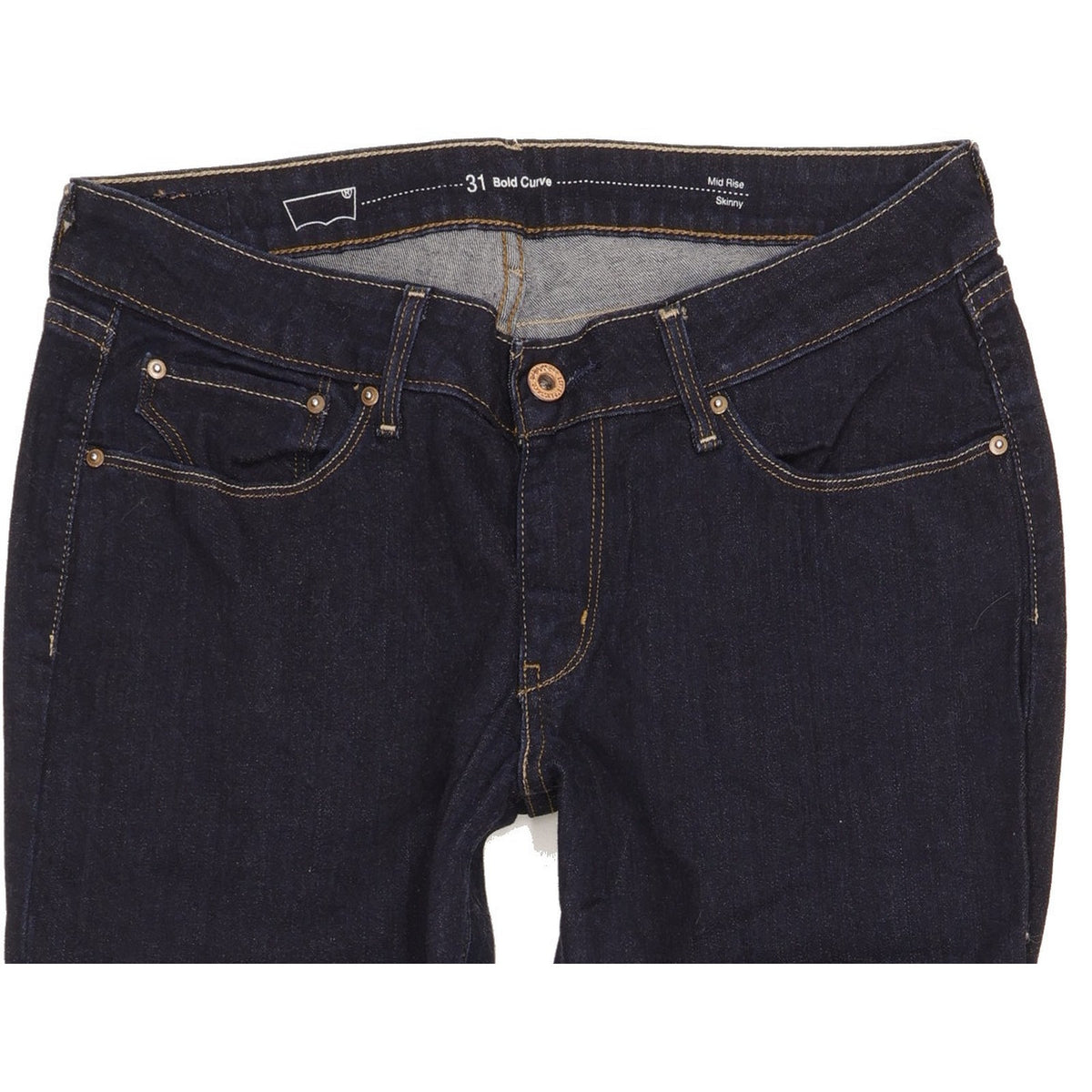 Levi's Bold Curve Women Navy Skinny Slim Stretch Jeans W31 L30
