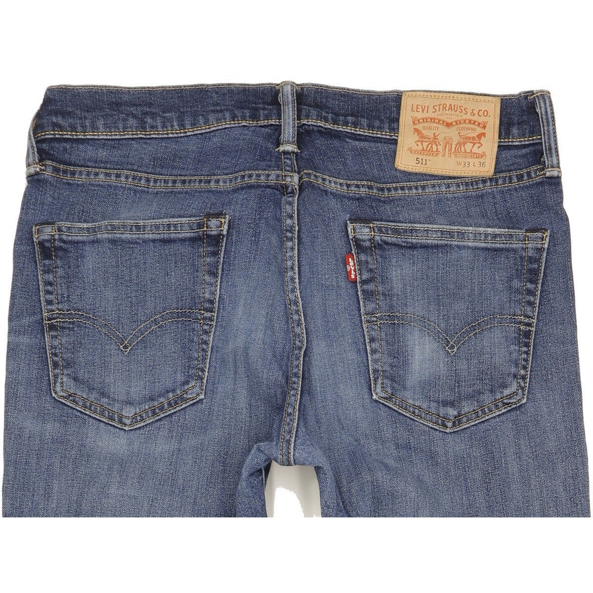 Levi's 511 Men Blue Straight Slim Stretch Jeans W33 L35