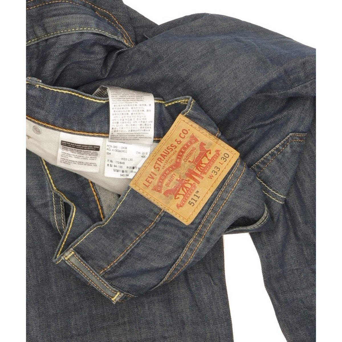 Levi's 511 Men Blue Straight Slim Stretch Jeans W33 L29