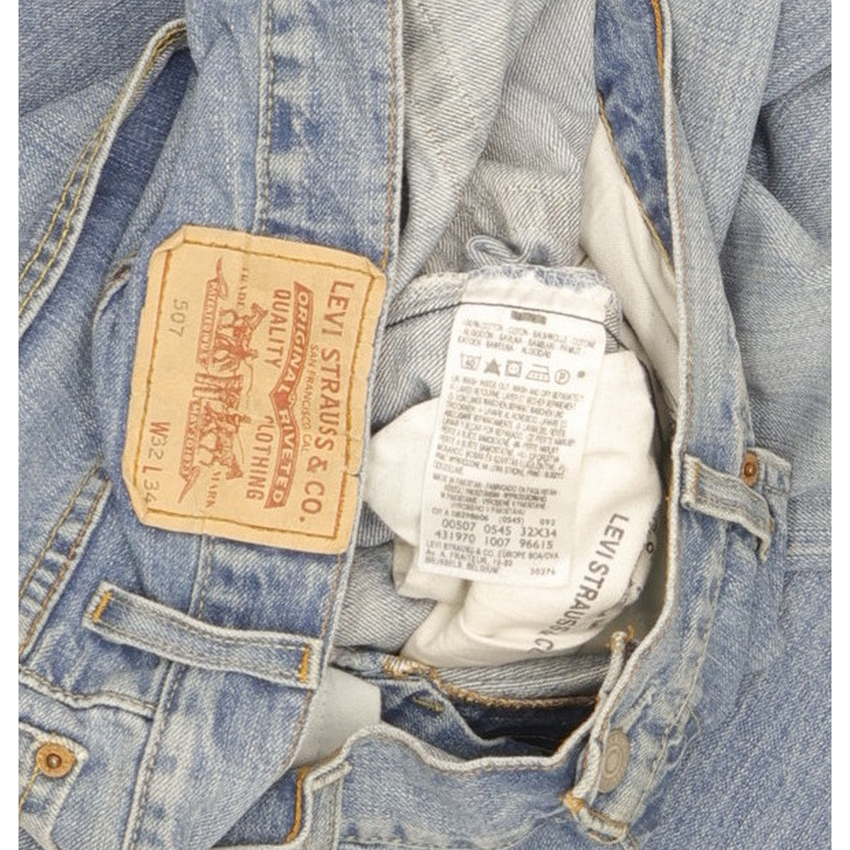 Levi's 507 Men Blue Bootcut Regular Jeans W32 L34