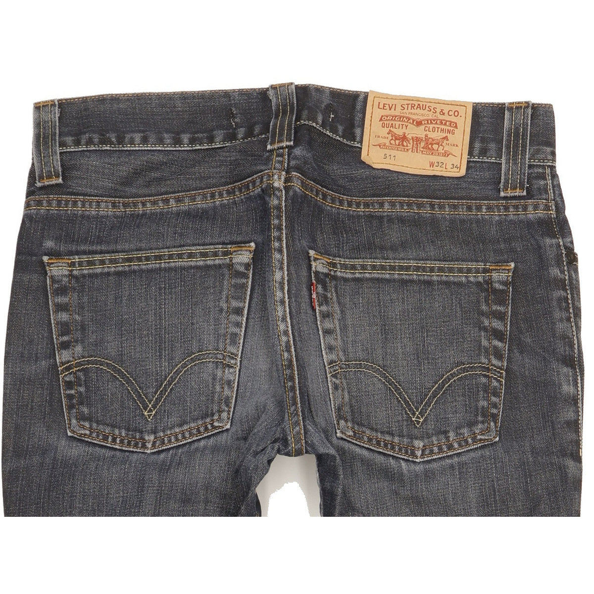 Levi's 511 Men Navy Straight Slim Jeans W32 L33
