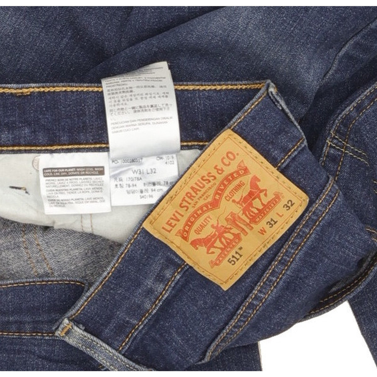 Levi's 511 Men Blue Straight Slim Stretch Jeans W31 L31