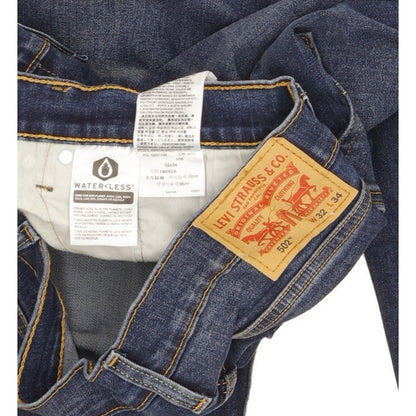 Levi's 502 Men Blue Tapered Regular Stretch Jeans W32 L33