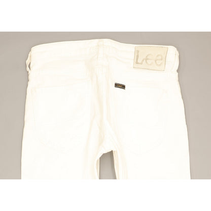 Lee Perry Kids White Straight Slim Stretch Jeans W26 L31