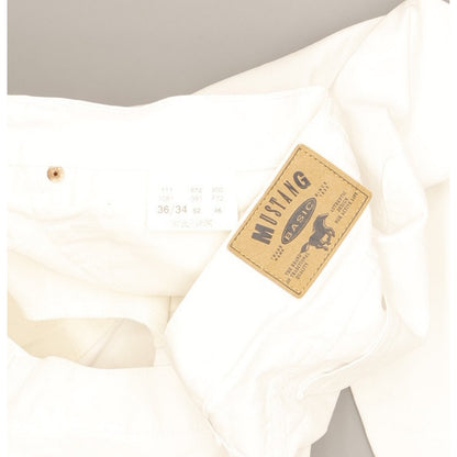 Mustang Men White Straight Regular Jeans W35 L31