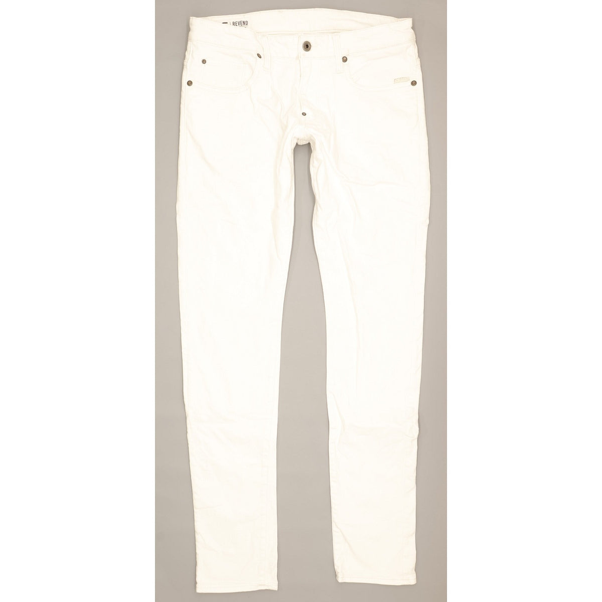 G-Star Revend Men White Straight Slim Stretch Jeans W32 L34