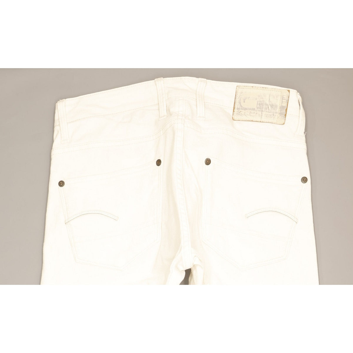 G-Star Revend Men White Straight Slim Stretch Jeans W32 L34