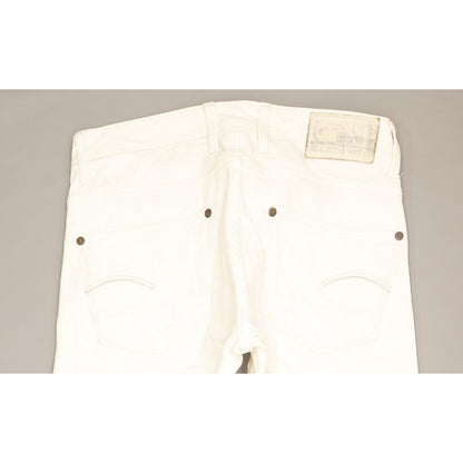 G-Star Revend Men White Straight Slim Stretch Jeans W32 L34