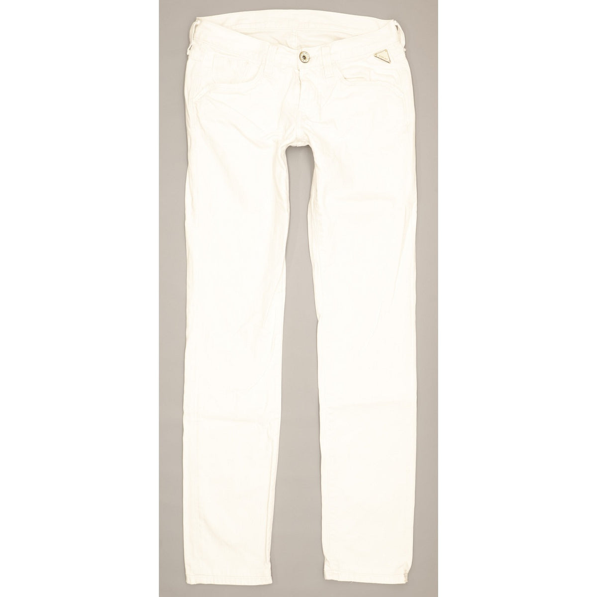Replay Women White Straight Slim Stretch Jeans W28 L33