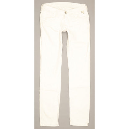 Replay Women White Straight Slim Stretch Jeans W28 L33