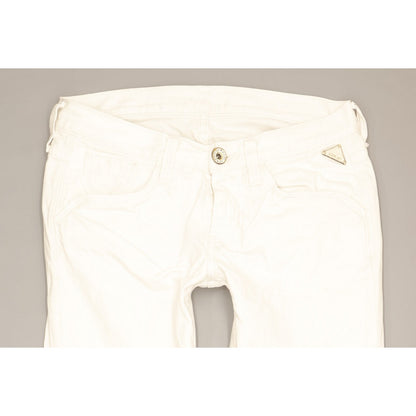 Replay Women White Straight Slim Stretch Jeans W28 L33