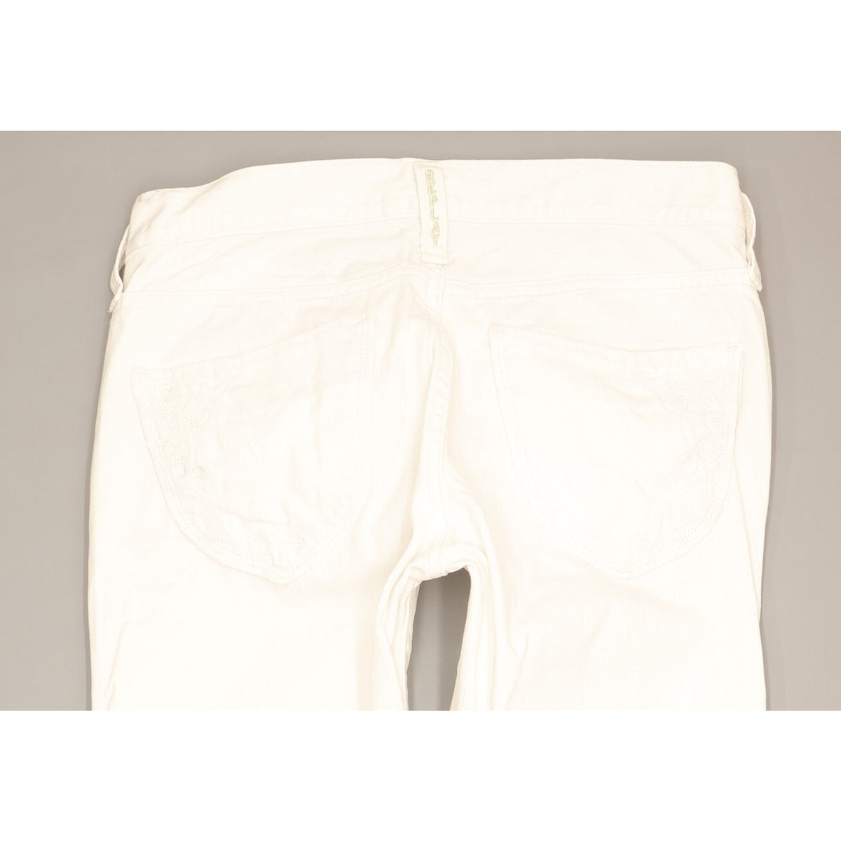 Replay Women White Straight Slim Stretch Jeans W28 L33