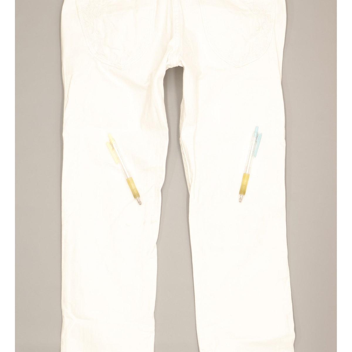 Replay Women White Straight Slim Stretch Jeans W28 L33