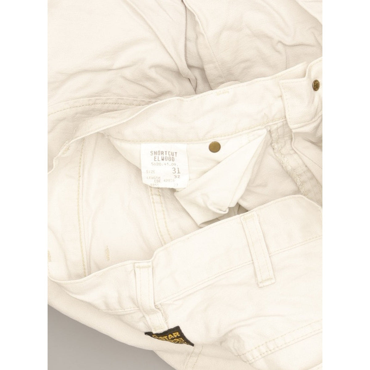 G-Star Shortcut Elwood Men White Straight Regular Jeans W31 L32