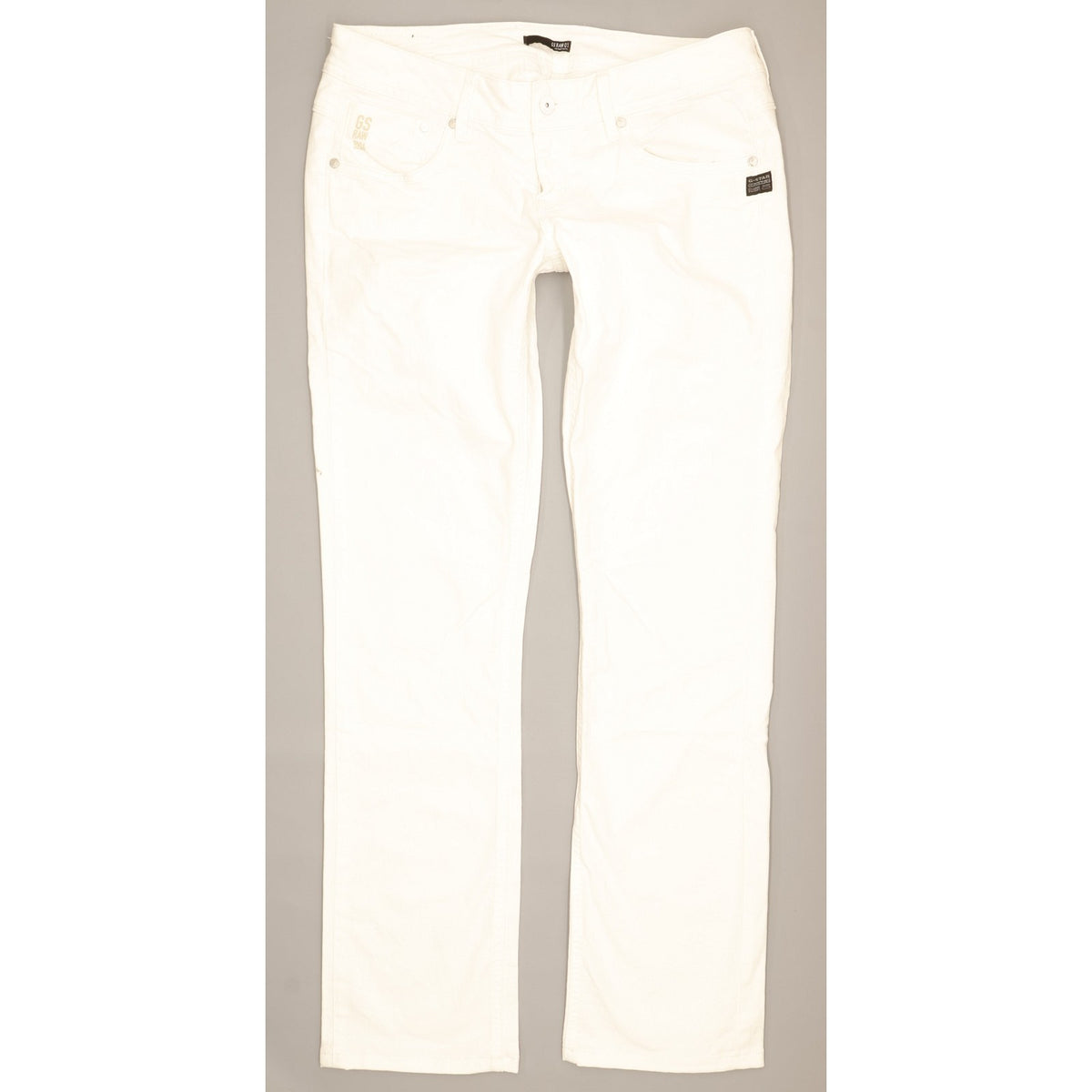 G-Star Attacc Women White Straight Slim Stretch Jeans W31 L33