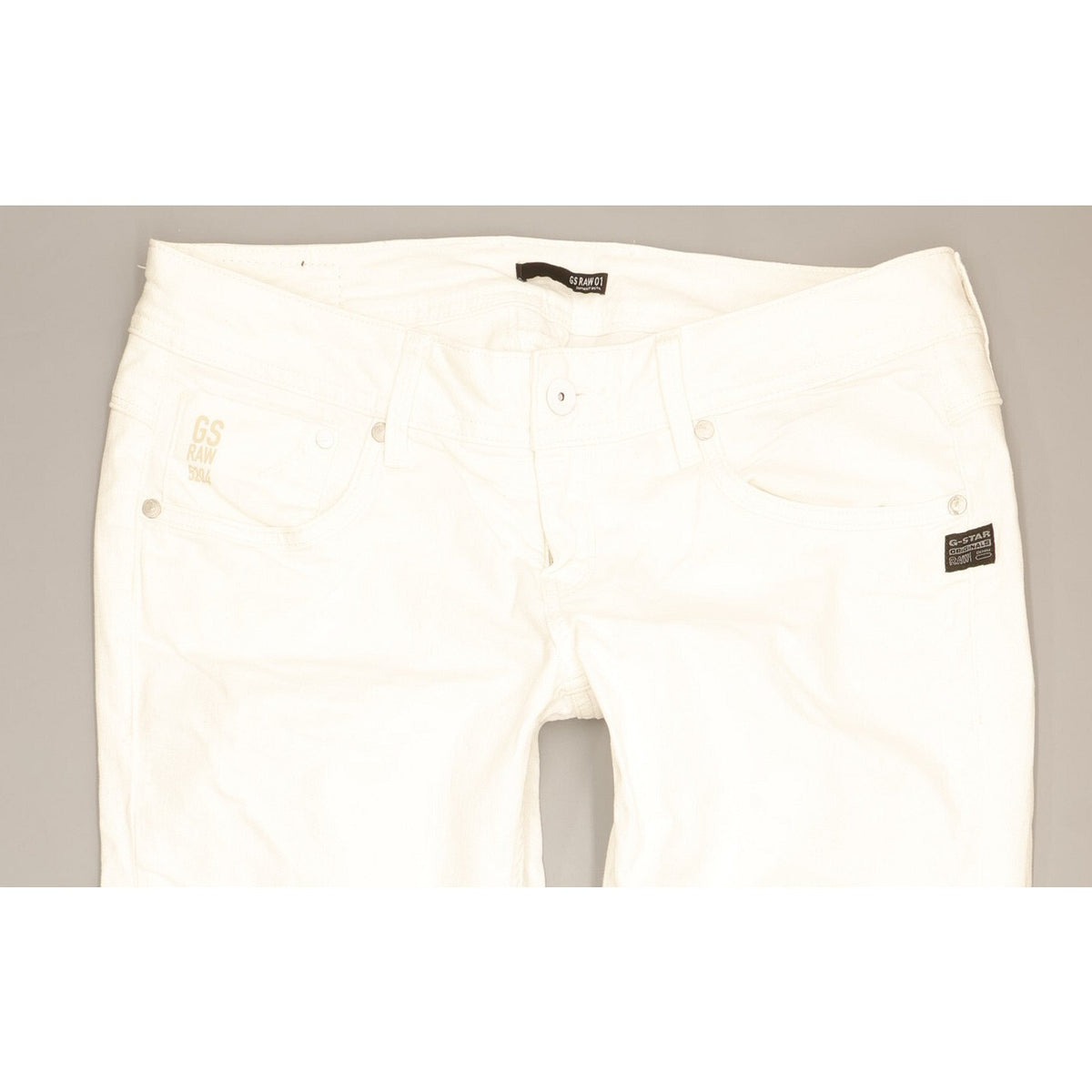 G-Star Attacc Women White Straight Slim Stretch Jeans W31 L33