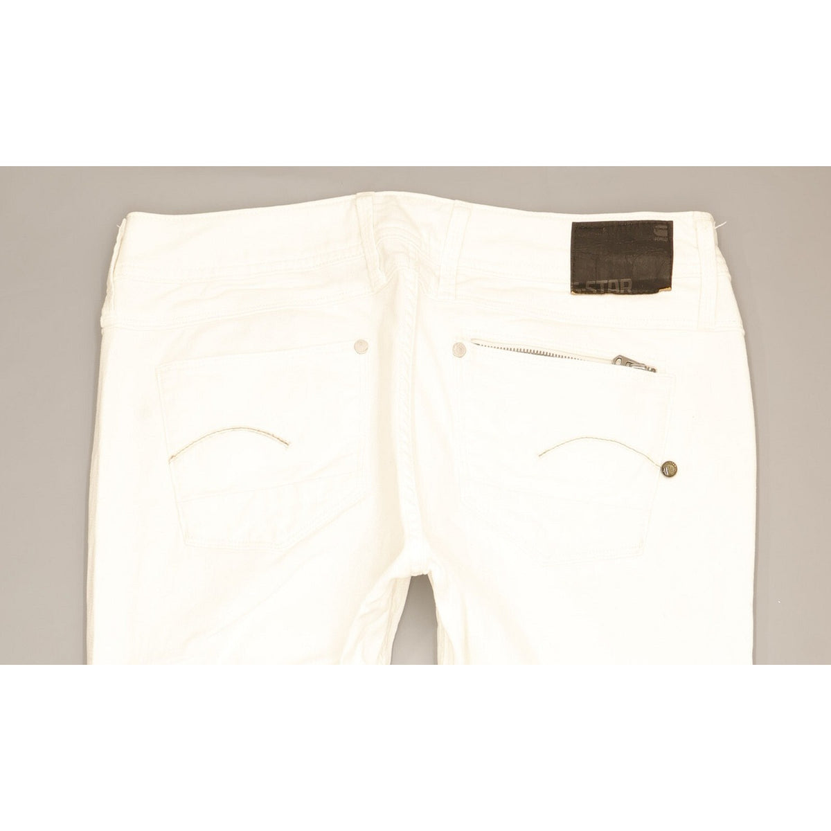 G-Star Attacc Women White Straight Slim Stretch Jeans W31 L33