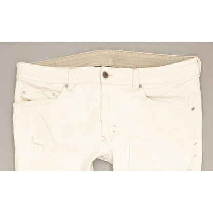 Diesel Thavar Men White Straight Regular Jeans W36 L32