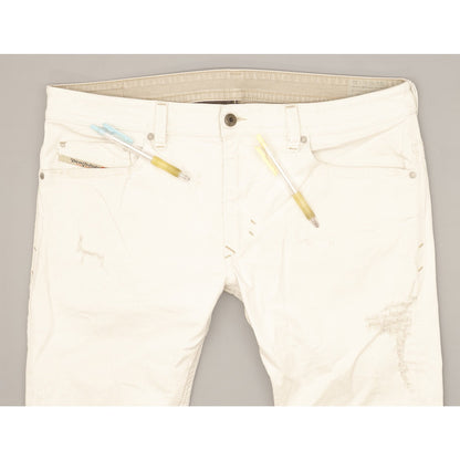 Diesel Thavar Men White Straight Regular Jeans W36 L32