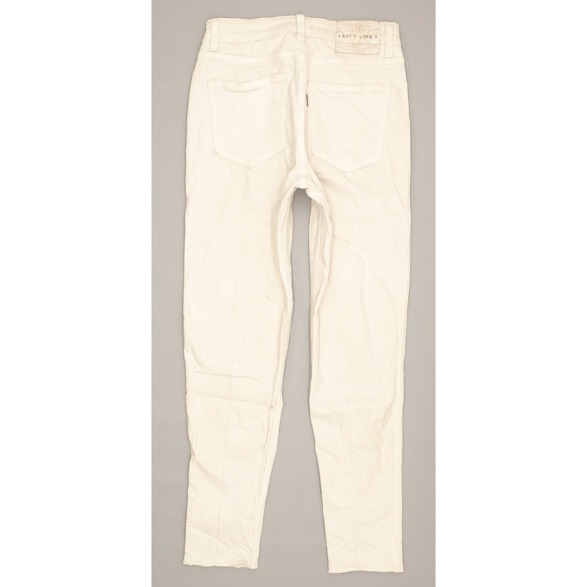 Levi's Line 8 Women White Skinny Slim Stretch Jeans W28 L27