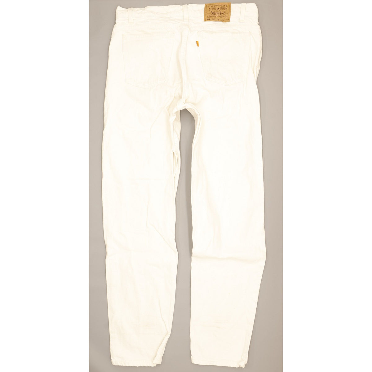 Levi's 550 Made in USA Men White Tapered Relaxed Jeans W36 L33