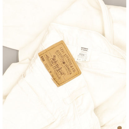 Levi's 550 Made in USA Men White Tapered Relaxed Jeans W36 L33