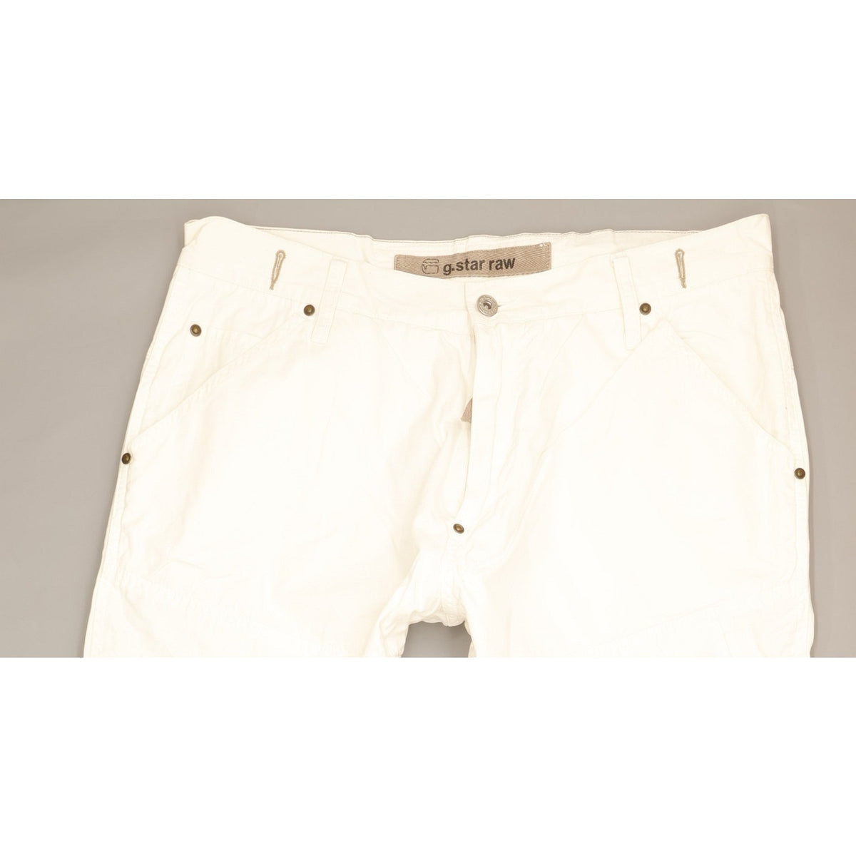 G-Star Army Elwood Men White Straight Regular Jeans W36 L35