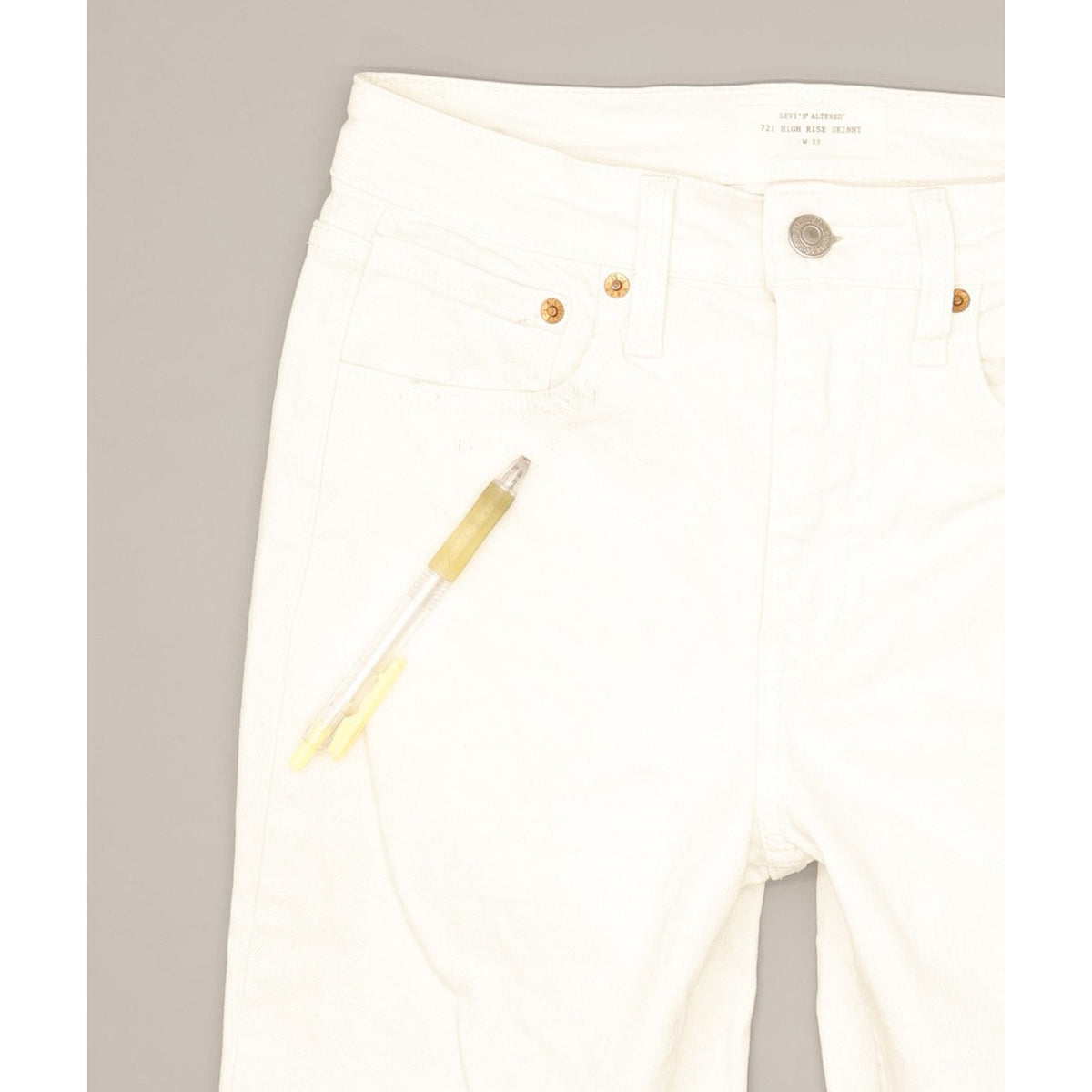 Levi's Altered Women White Skinny Slim Stretch Jeans W27 L28