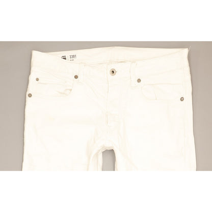 G-Star 3301 Men White Straight Slim Stretch Jeans W30 L31