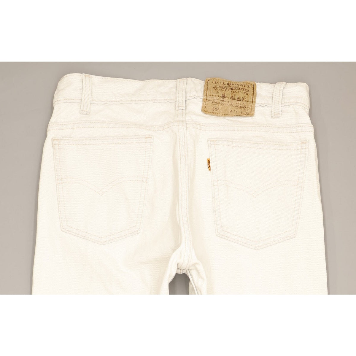 Levi's 505 Made in USA Men White Straight Regular Jeans W31 L31