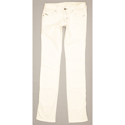 Diesel Lhela Women White Straight Slim Stretch Jeans W27 L34