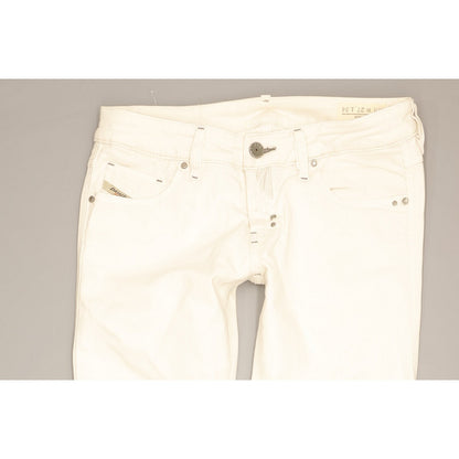 Diesel Lhela Women White Straight Slim Stretch Jeans W27 L34