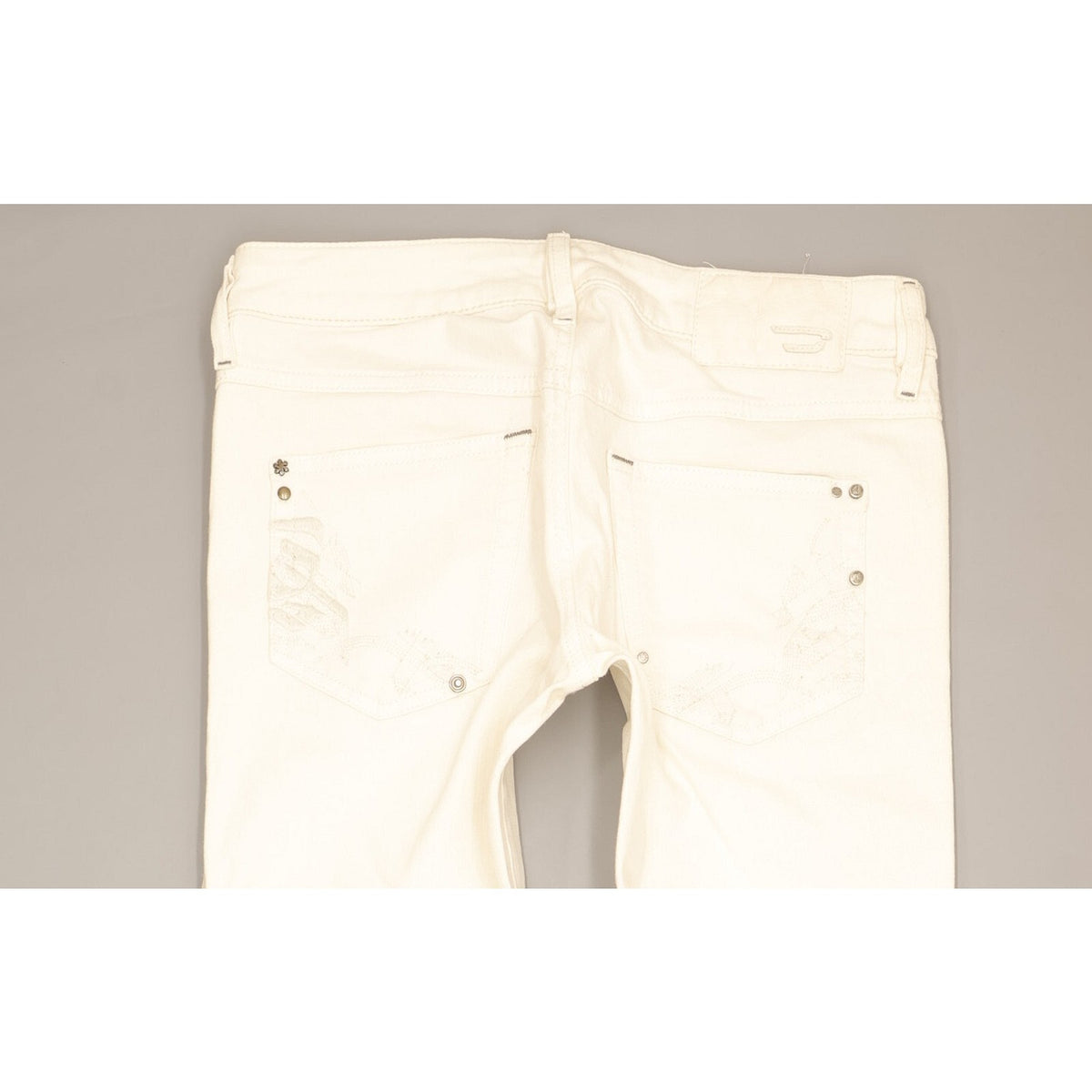 Diesel Lhela Women White Straight Slim Stretch Jeans W27 L34