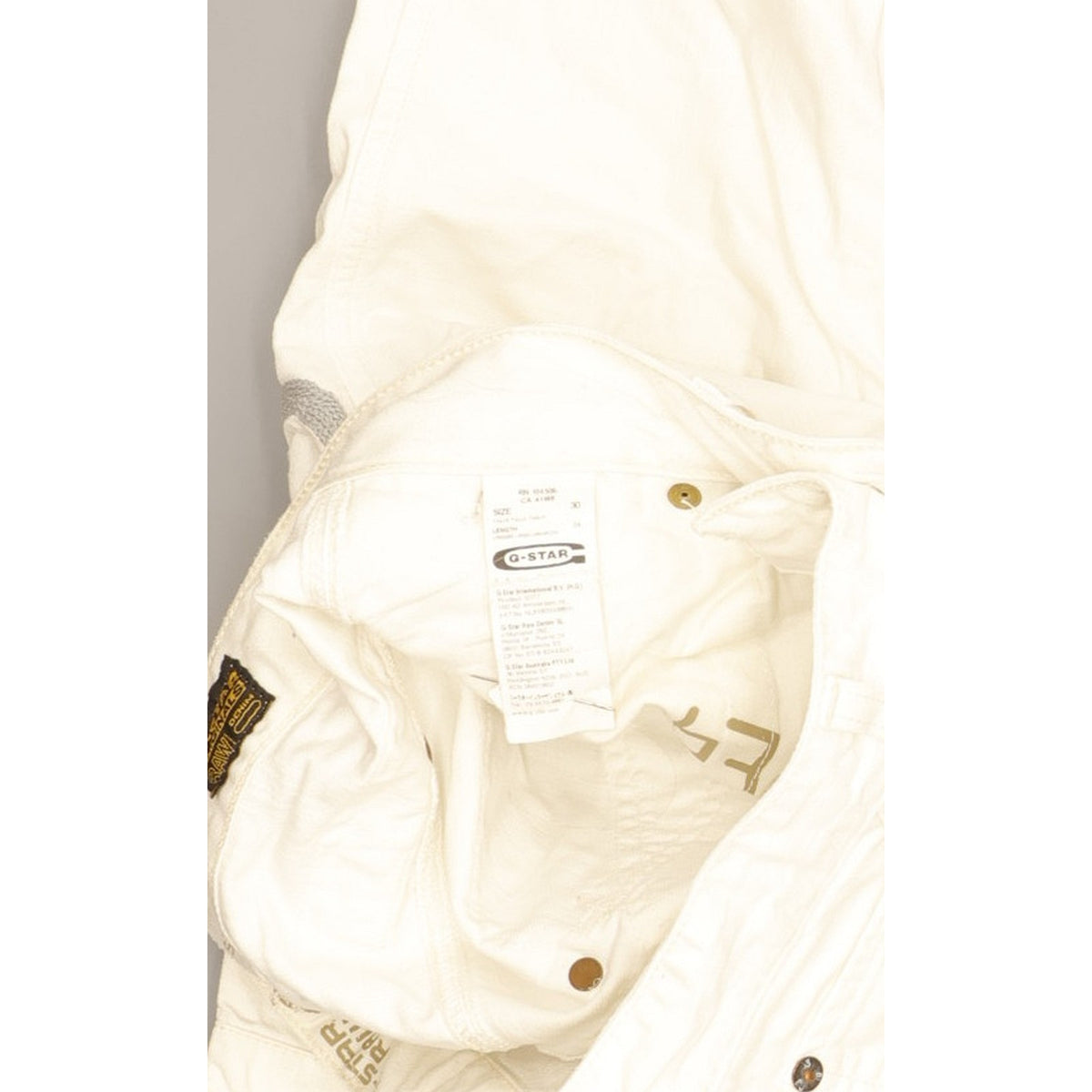 G-Star Elwood Heritage Men White Straight Regular Jeans W30 L33