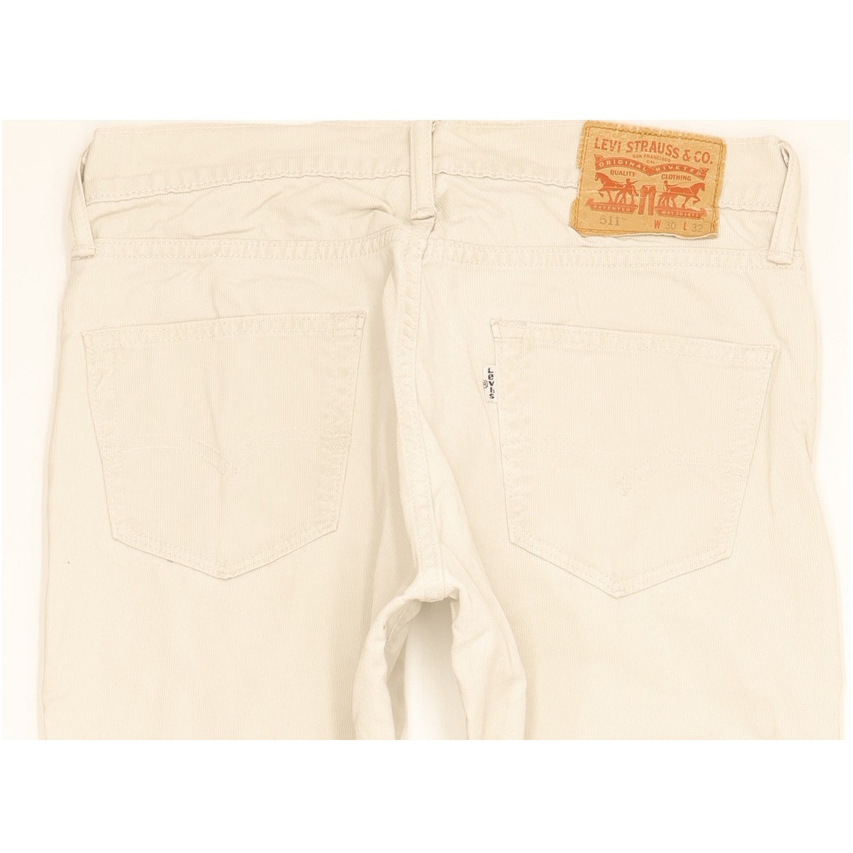 Levi's 511 Men Beige Straight Slim Stretch Jeans W30 L31
