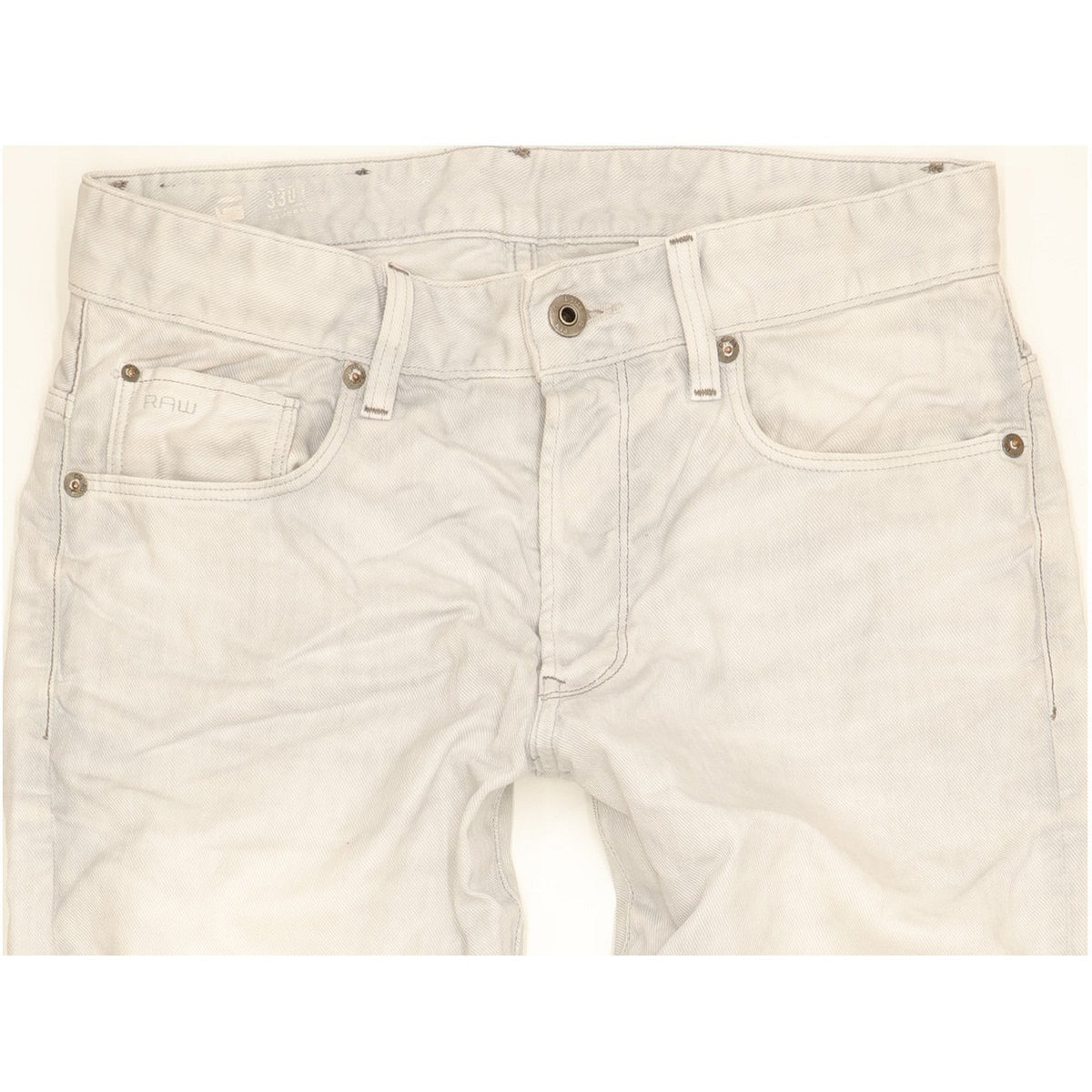 G-Star 3301 Men Grey Tapered Regular Jeans W31 L31