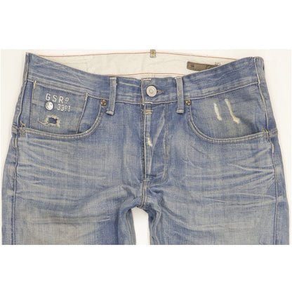 G-Star Structor Men Blue Straight Regular Jeans W33 L32