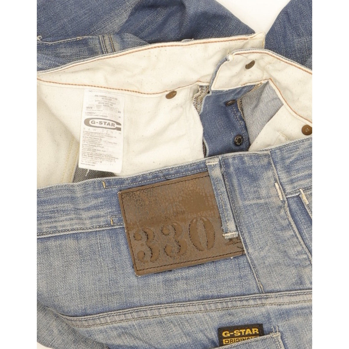 G-Star Structor Men Blue Straight Regular Jeans W33 L32