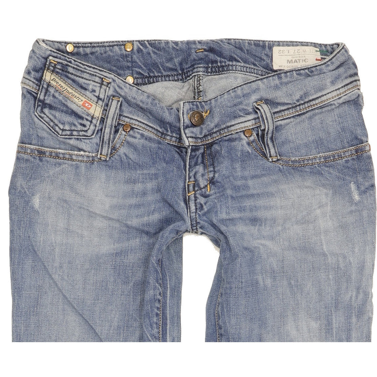 Diesel Matic Men Blue Straight Slim Stretch Jeans W27 L28