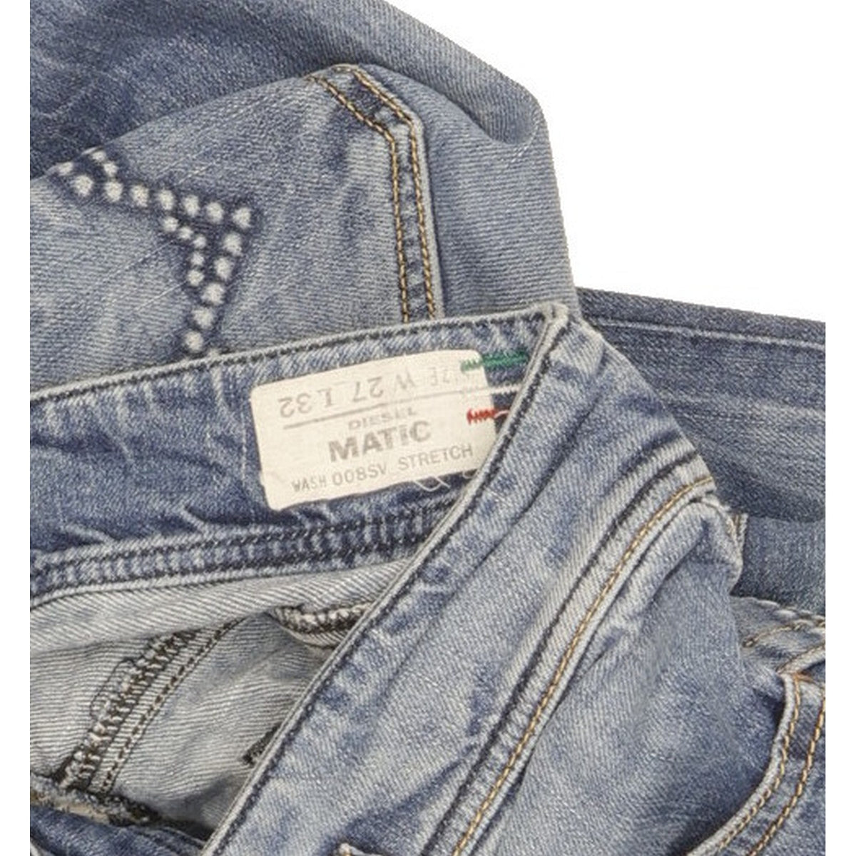 Diesel Matic Men Blue Straight Slim Stretch Jeans W27 L28